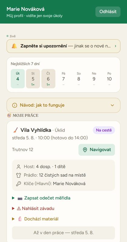Uklizeno v telefonu – můj den uklízečky